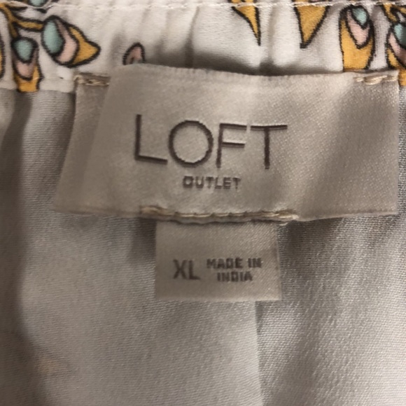 Loft lined print skirt with pockets xl 16 - Picture 4 of 9